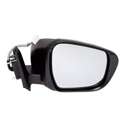 ESPEJO EXT. DER. ELECTRICO C/SE�AL NEGRO LISO RETRACTIL -TYC-