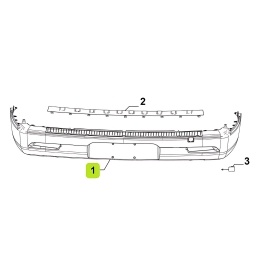 PARAGOLPE TRASERO C/AGUJ. SENSOR -ORIGINAL-