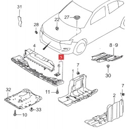 DEFLECTOR CENTRAL PARAGOLPE DELT. -ORIGINAL-